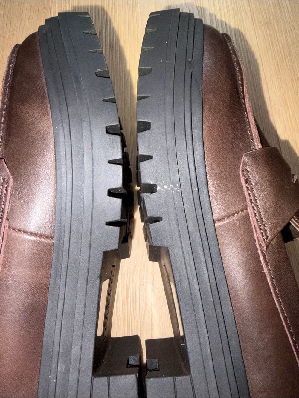Quince Italian Leather Lug Sole Loafers in Coffee Bean Color - Picture 7 of 10